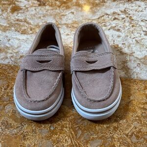 Janie and Jack Brown Kids Suede Loafers